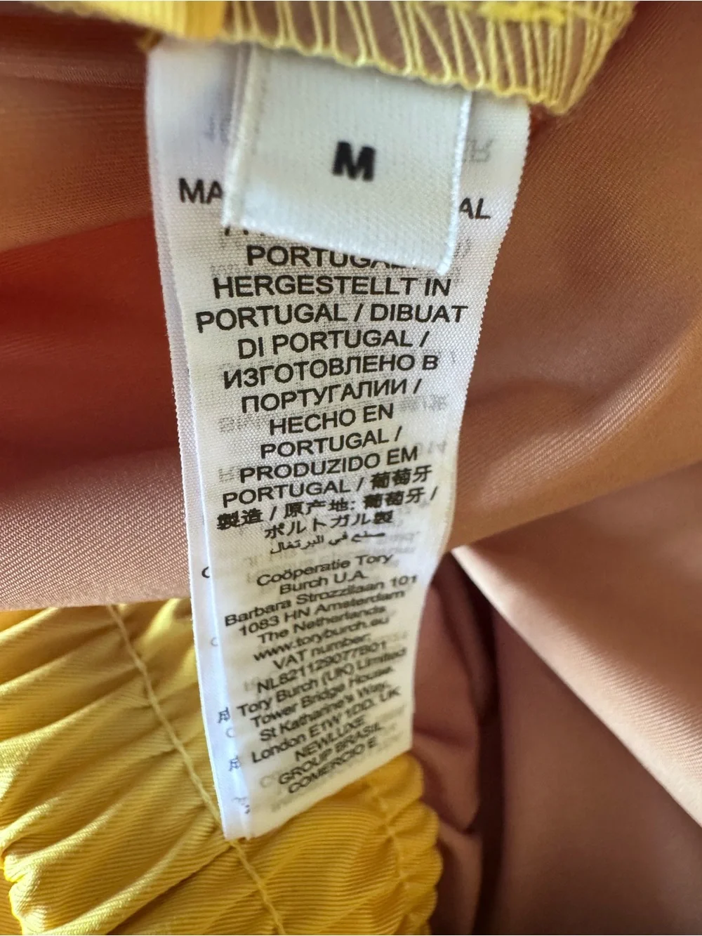 Tory Burch Bright Yellow Elastic-Waist Athletic Shorts